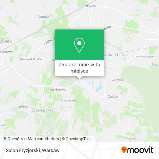 Mapa Salon Fryzjerski