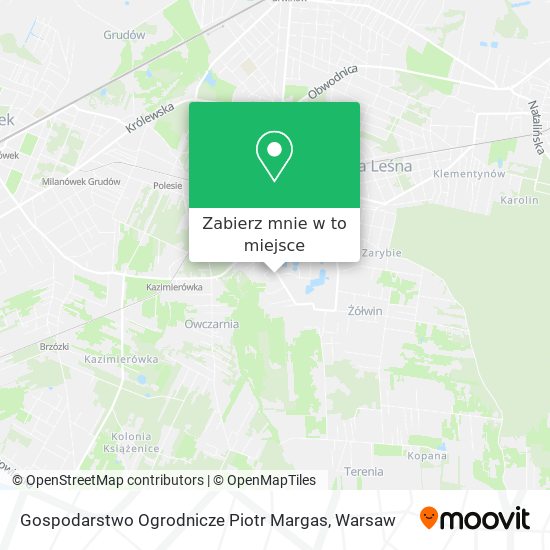 Mapa Gospodarstwo Ogrodnicze Piotr Margas