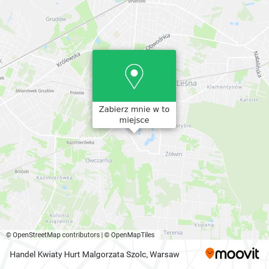 Mapa Handel Kwiaty Hurt Malgorzata Szolc