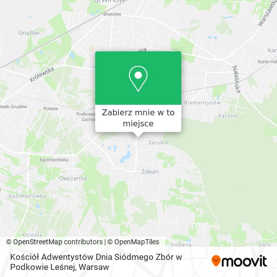 Mapa Kościół Adwentystów Dnia Siódmego Zbór w Podkowie Leśnej