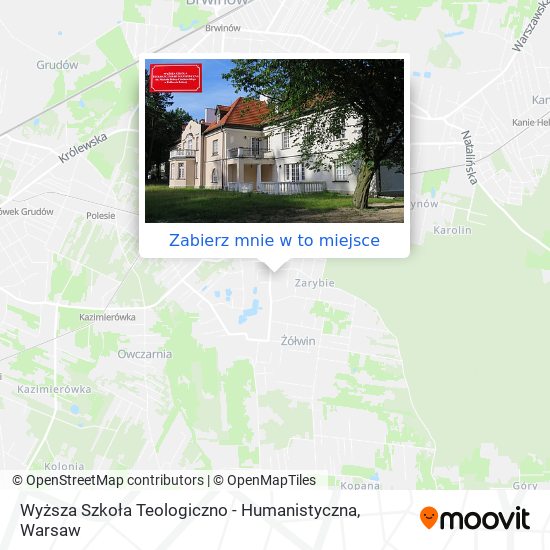 Mapa Wyższa Szkoła Teologiczno - Humanistyczna