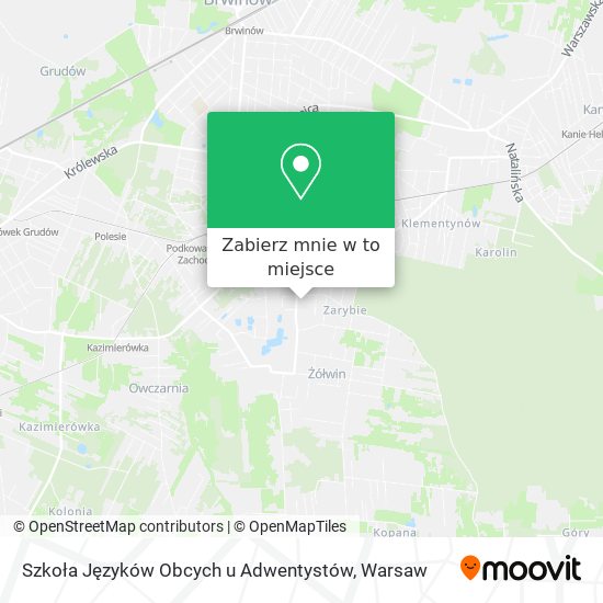 Mapa Szkoła Języków Obcych u Adwentystów