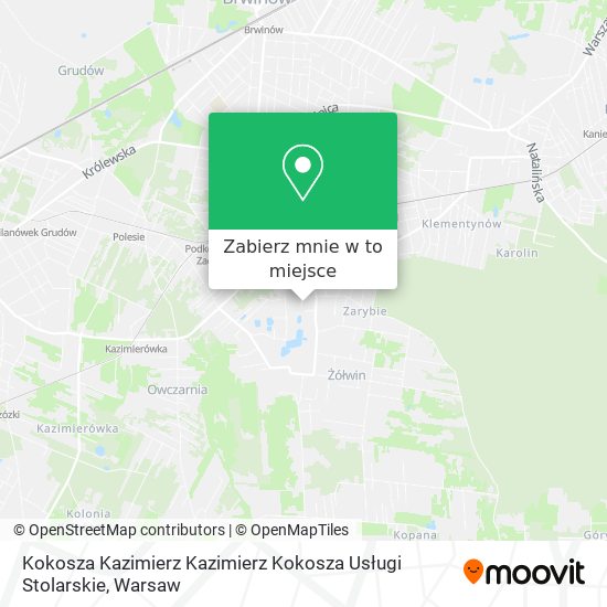 Mapa Kokosza Kazimierz Kazimierz Kokosza Usługi Stolarskie