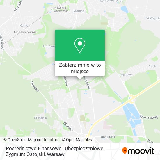 Mapa Pośrednictwo Finansowe i Ubezpieczeniowe Zygmunt Ostojski