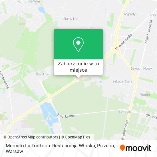 Mapa Mercato La Trattoria. Restauracja Włoska, Pizzeria