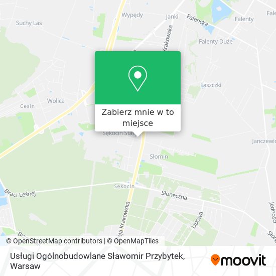 Mapa Usługi Ogólnobudowlane Sławomir Przybytek