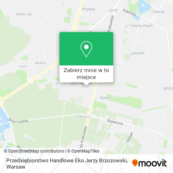 Mapa Przedsiębiorstwo Handlowe Eko Jerzy Brzozowski