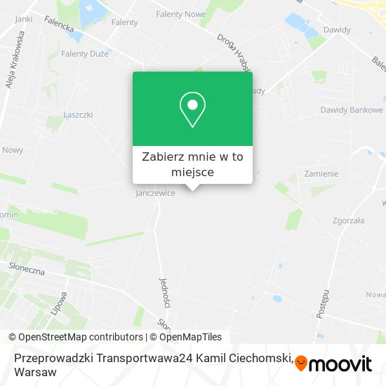 Mapa Przeprowadzki Transportwawa24 Kamil Ciechomski