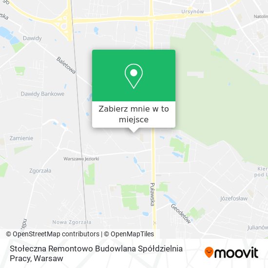 Mapa Stołeczna Remontowo Budowlana Spółdzielnia Pracy