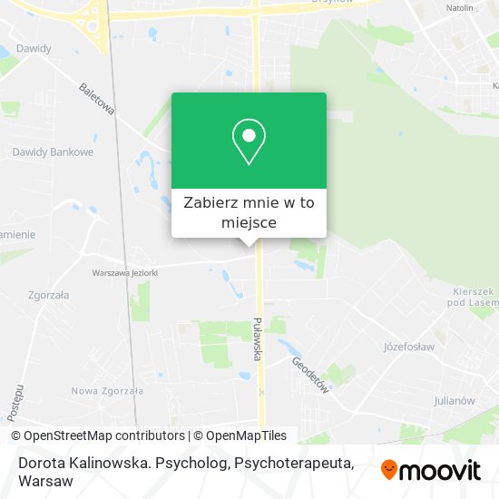 Mapa Dorota Kalinowska. Psycholog, Psychoterapeuta