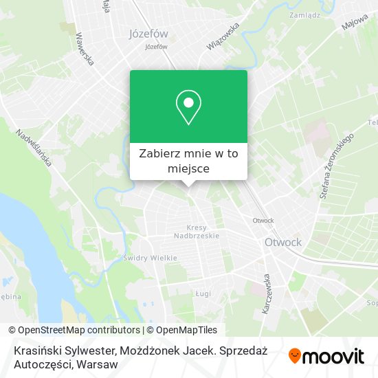 Mapa Krasiński Sylwester, Możdżonek Jacek. Sprzedaż Autoczęści