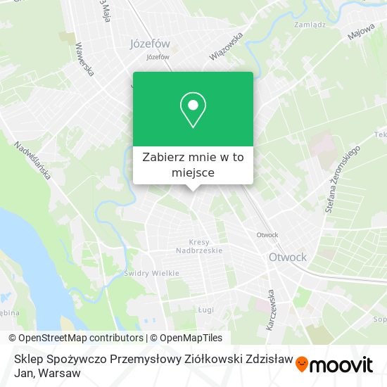 Mapa Sklep Spożywczo Przemysłowy Ziółkowski Zdzisław Jan