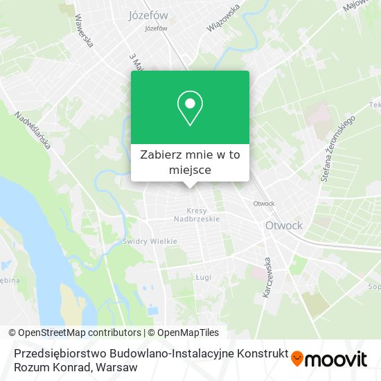 Mapa Przedsiębiorstwo Budowlano-Instalacyjne Konstrukt Rozum Konrad