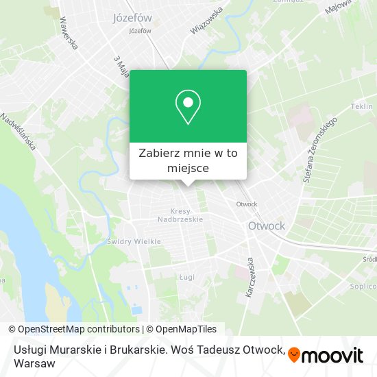 Mapa Usługi Murarskie i Brukarskie. Woś Tadeusz Otwock