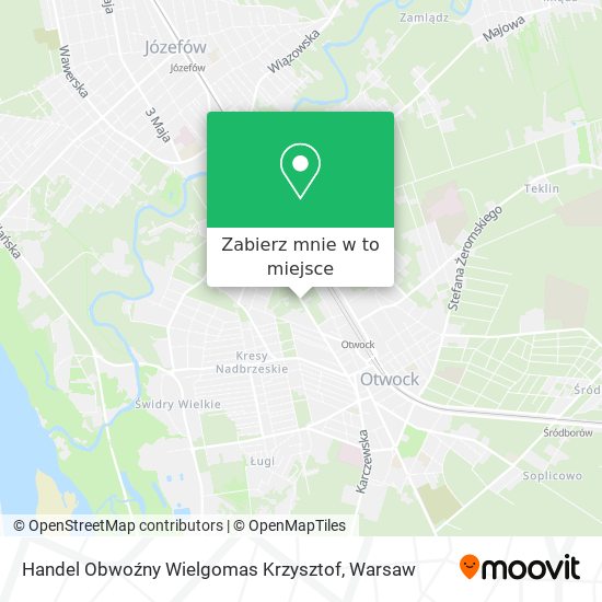 Mapa Handel Obwoźny Wielgomas Krzysztof