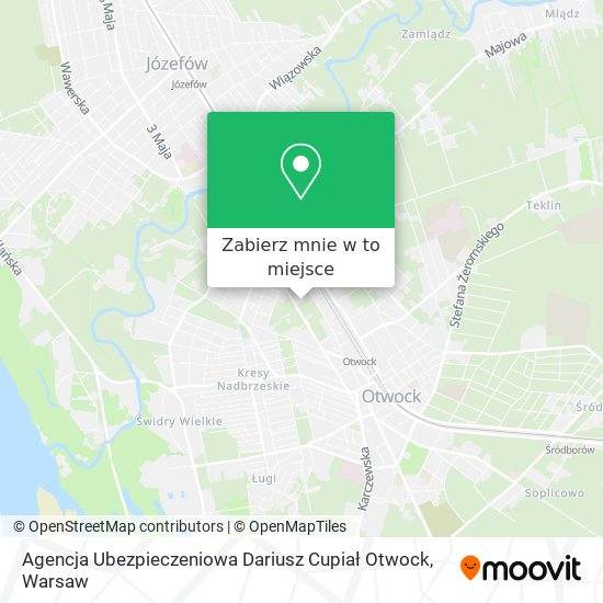 Mapa Agencja Ubezpieczeniowa Dariusz Cupiał Otwock