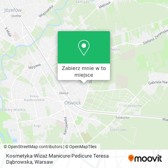 Mapa Kosmetyka-Wizaż Manicure-Pedicure Teresa Dąbrowska