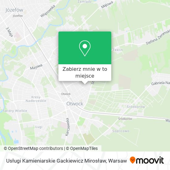 Mapa Usługi Kamieniarskie Gackiewicz Mirosław