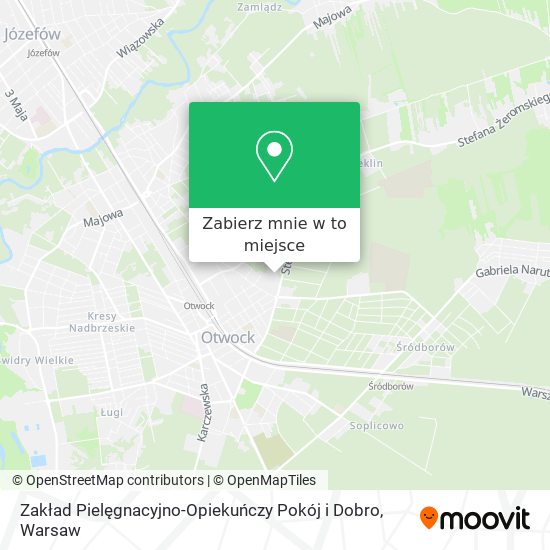 Mapa Zakład Pielęgnacyjno-Opiekuńczy Pokój i Dobro