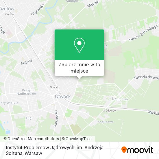 Mapa Instytut Problemów Jądrowych. im. Andrzeja Sołtana