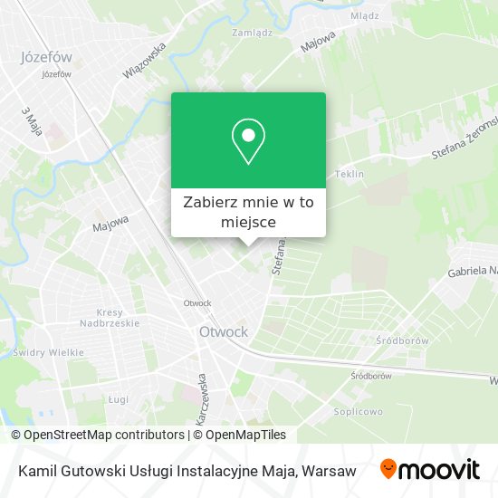 Mapa Kamil Gutowski Usługi Instalacyjne Maja