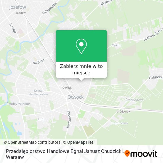 Mapa Przedsiębiorstwo Handlowe Egnal Janusz Chudzicki