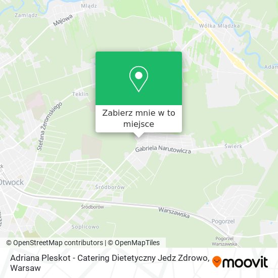 Mapa Adriana Pleskot - Catering Dietetyczny Jedz Zdrowo