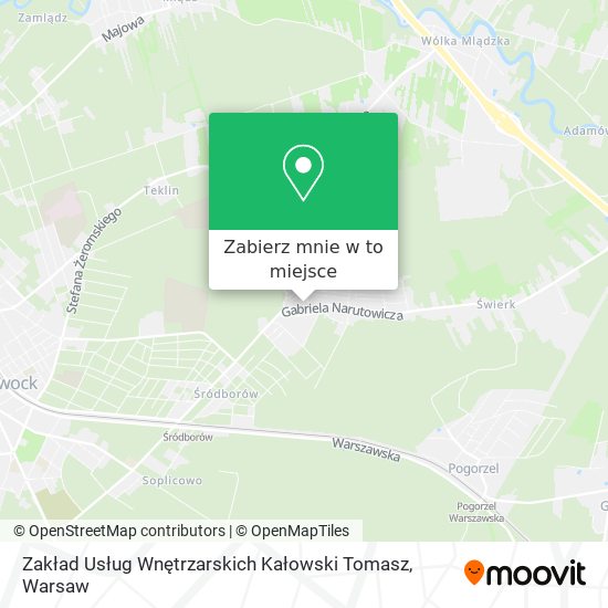 Mapa Zakład Usług Wnętrzarskich Kałowski Tomasz