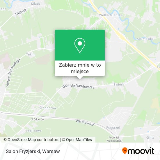 Mapa Salon Fryzjerski