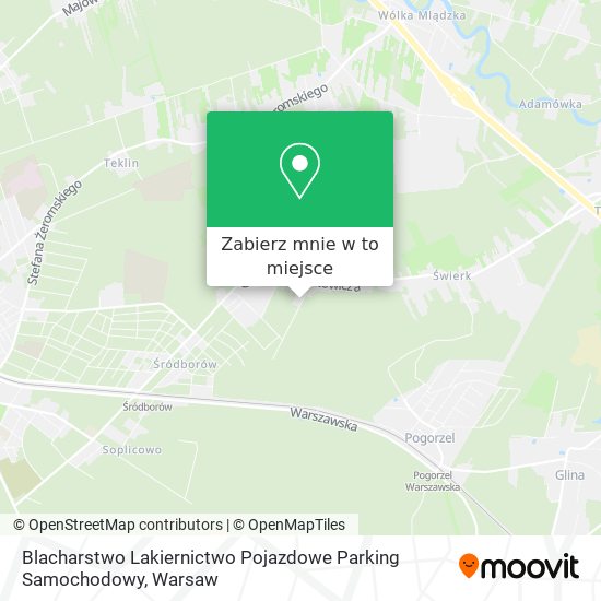 Mapa Blacharstwo Lakiernictwo Pojazdowe Parking Samochodowy