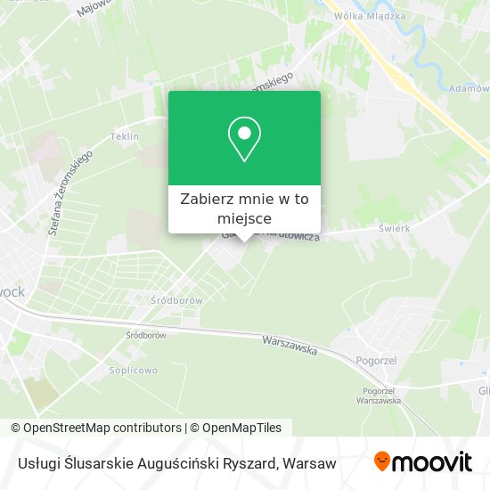 Mapa Usługi Ślusarskie Auguściński Ryszard