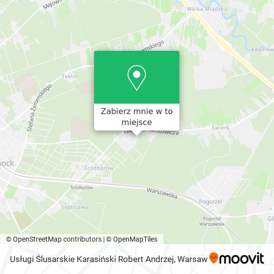 Mapa Usługi Ślusarskie Karasiński Robert Andrzej