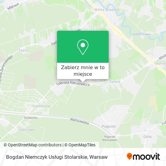 Mapa Bogdan Niemczyk Usługi Stolarskie