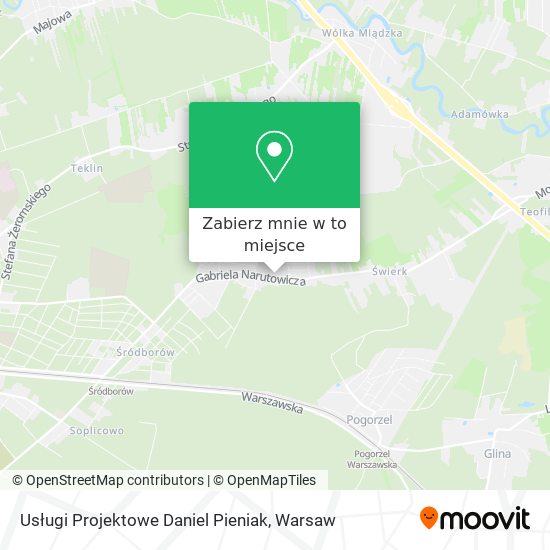 Mapa Usługi Projektowe Daniel Pieniak