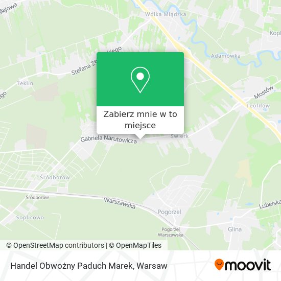 Mapa Handel Obwożny Paduch Marek