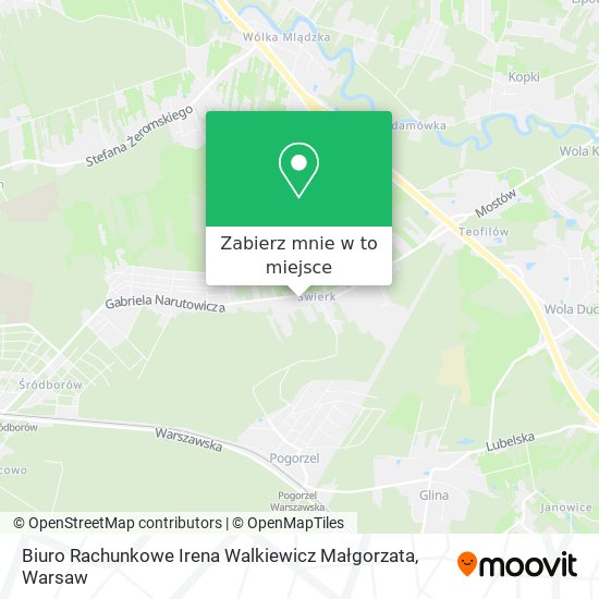 Mapa Biuro Rachunkowe Irena Walkiewicz Małgorzata