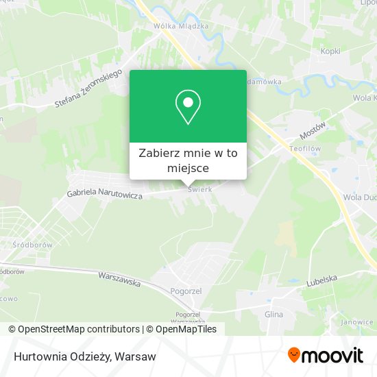 Mapa Hurtownia Odzieży