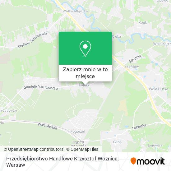 Mapa Przedsiębiorstwo Handlowe Krzysztof Woźnica