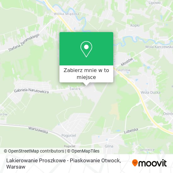 Mapa Lakierowanie Proszkowe - Piaskowanie Otwock