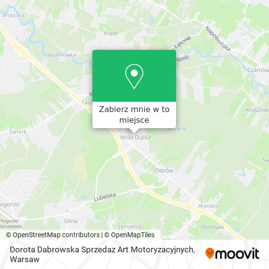 Mapa Dorota Dabrowska Sprzedaz Art Motoryzacyjnych