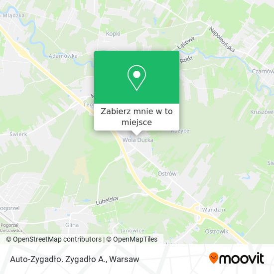 Mapa Auto-Zygadło. Zygadło A.