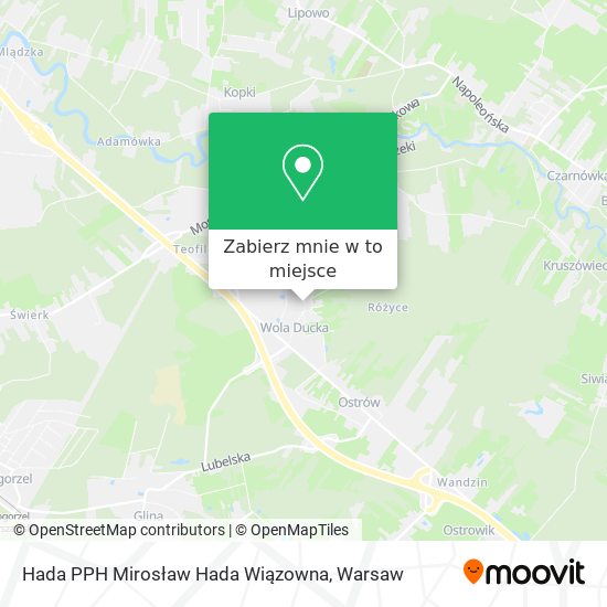 Mapa Hada PPH Mirosław Hada Wiązowna