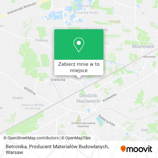 Mapa Betronika. Producent Materiałów Budowlanych