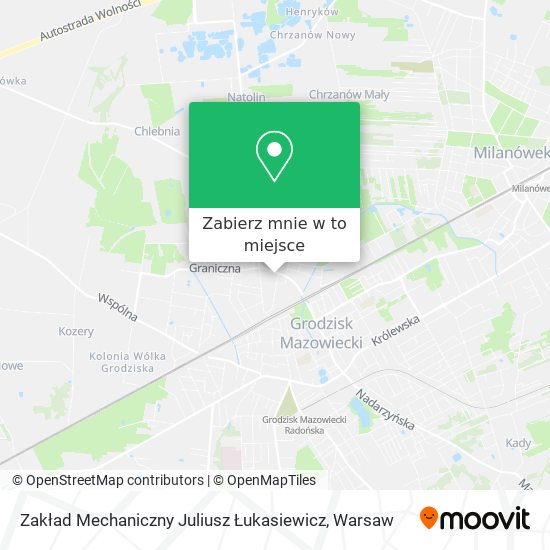 Mapa Zakład Mechaniczny Juliusz Łukasiewicz