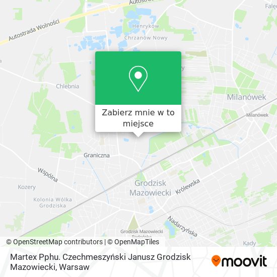 Mapa Martex Pphu. Czechmeszyński Janusz Grodzisk Mazowiecki