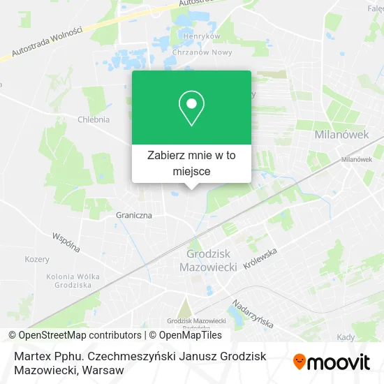 Mapa Martex Pphu. Czechmeszyński Janusz Grodzisk Mazowiecki