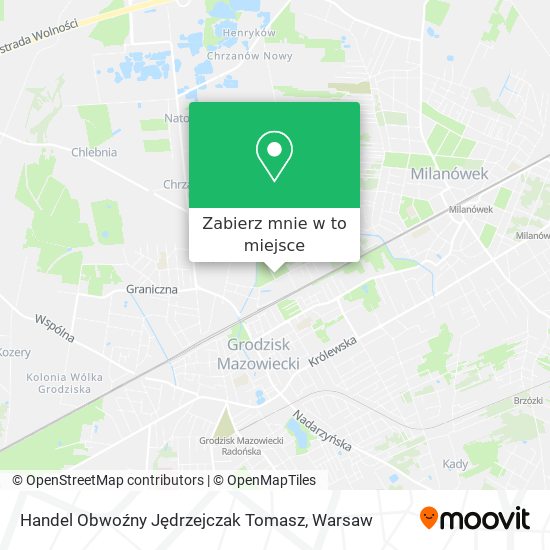 Mapa Handel Obwoźny Jędrzejczak Tomasz