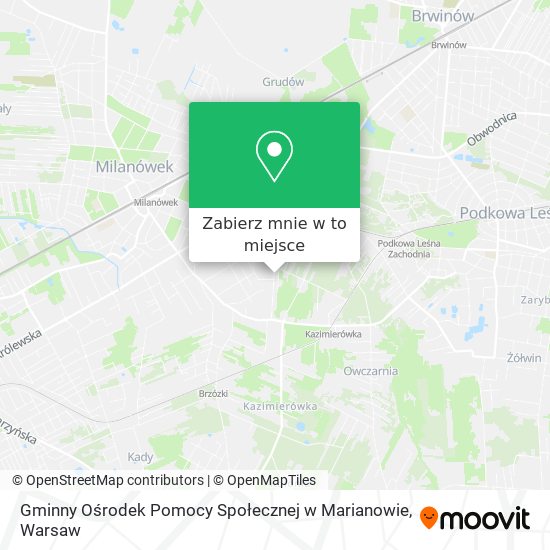 Mapa Gminny Ośrodek Pomocy Społecznej w Marianowie