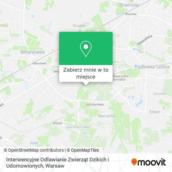 Mapa Interwencyjne Odławianie Zwierząt Dzikich i Udomowionych