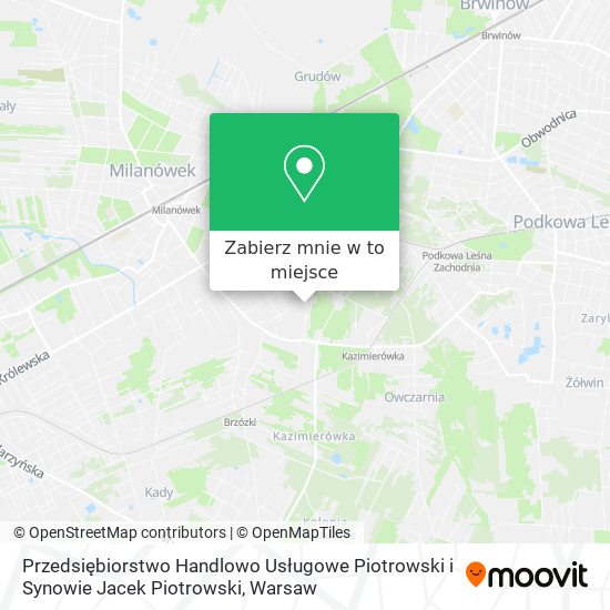 Mapa Przedsiębiorstwo Handlowo Usługowe Piotrowski i Synowie Jacek Piotrowski